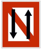 Obrázek k otázce č. 252: Tento signální znak (tabule) znamená: