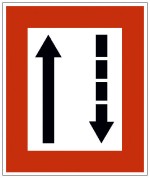 Obrázek k otázce č. 274: Tento signální znak (tabule) znamená: