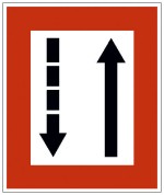 Obrázek k otázce č. 275: Tento signální znak (tabule) znamená: