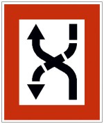 Obrázek k otázce č. 276: Tento signální znak (tabule) znamená:
