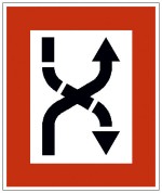 Obrázek k otázce č. 277: Tento signální znak (tabule) znamená: