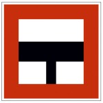 Obrázek k otázce č. 282: Tento signální znak (tabule) znamená: