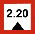 Obrázek k otázce č. 287: Tento signální znak (tabule) znamená: