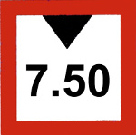 Obrázek k otázce č. 288: Tento signální znak (tabule) znamená:
